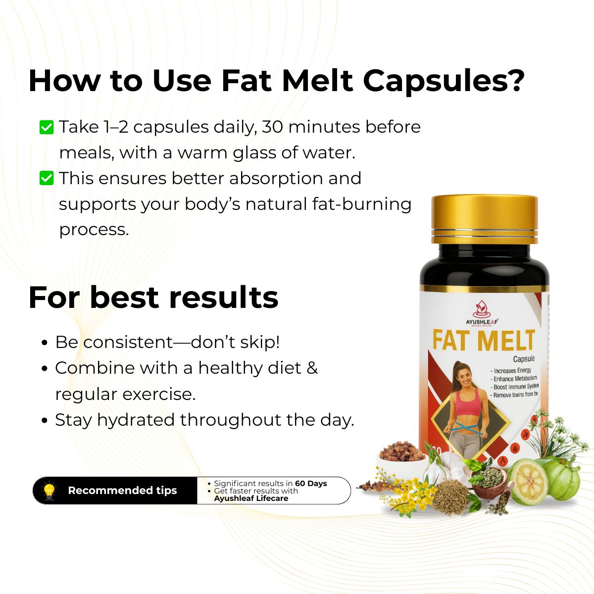 fat melt – best ayurvedic weight loss capsule for women & men
