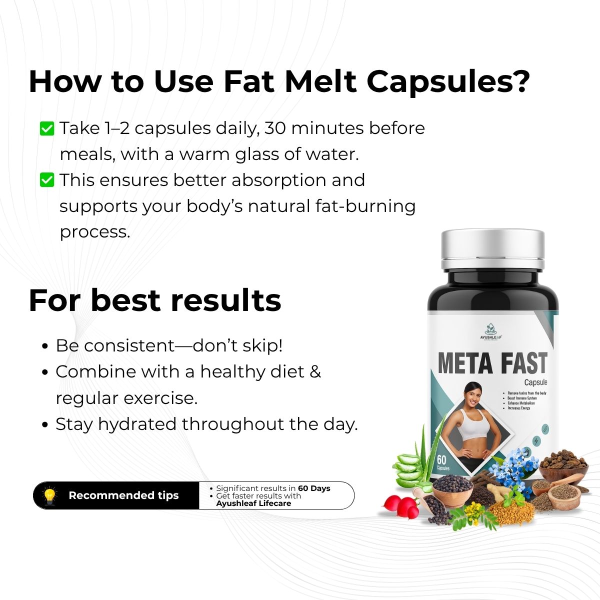 meta fast ayurvedic fat loss medicine & weight loss capsule