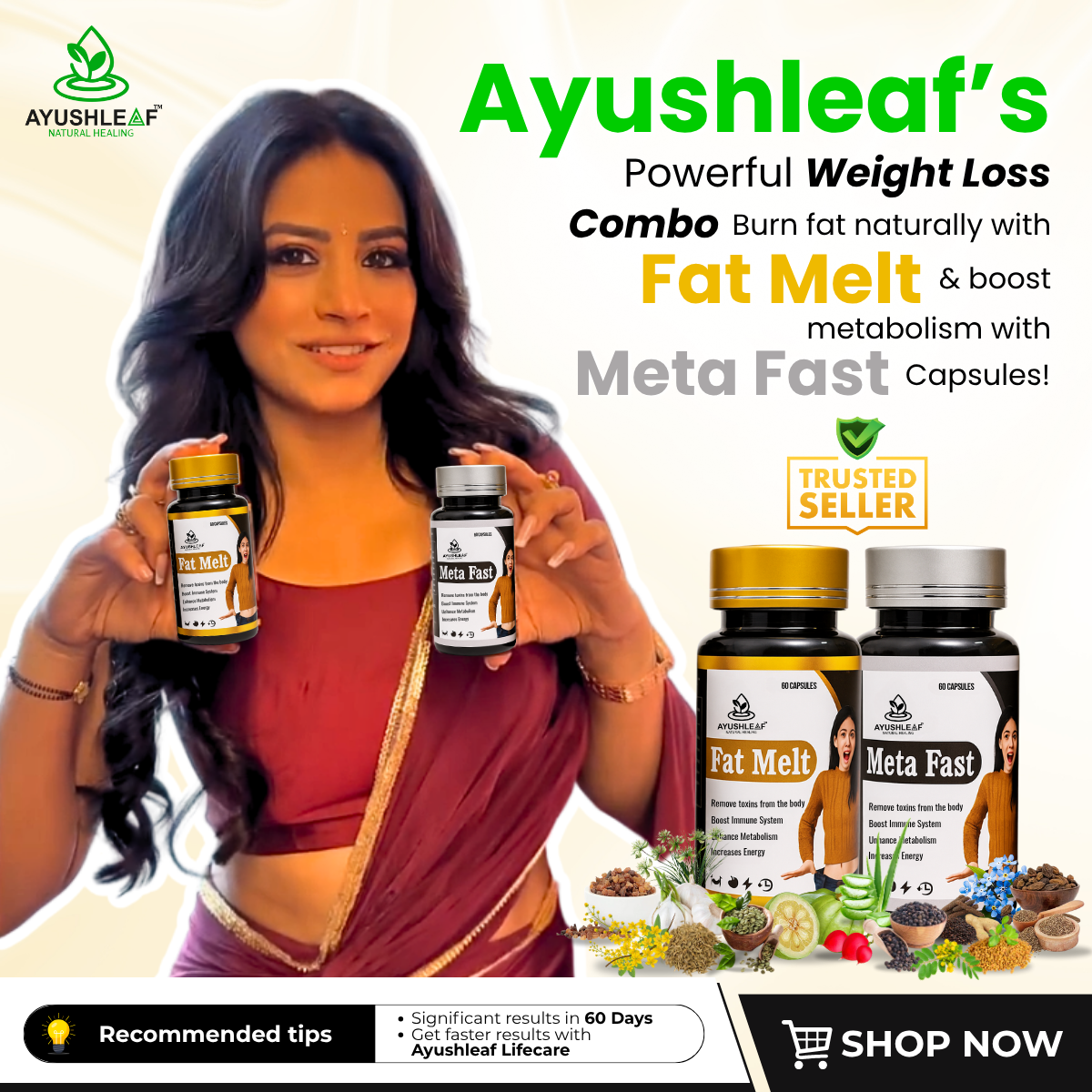 Fat Melt + Meta Fast Capsules | Weight Loss (Combo Pack)
