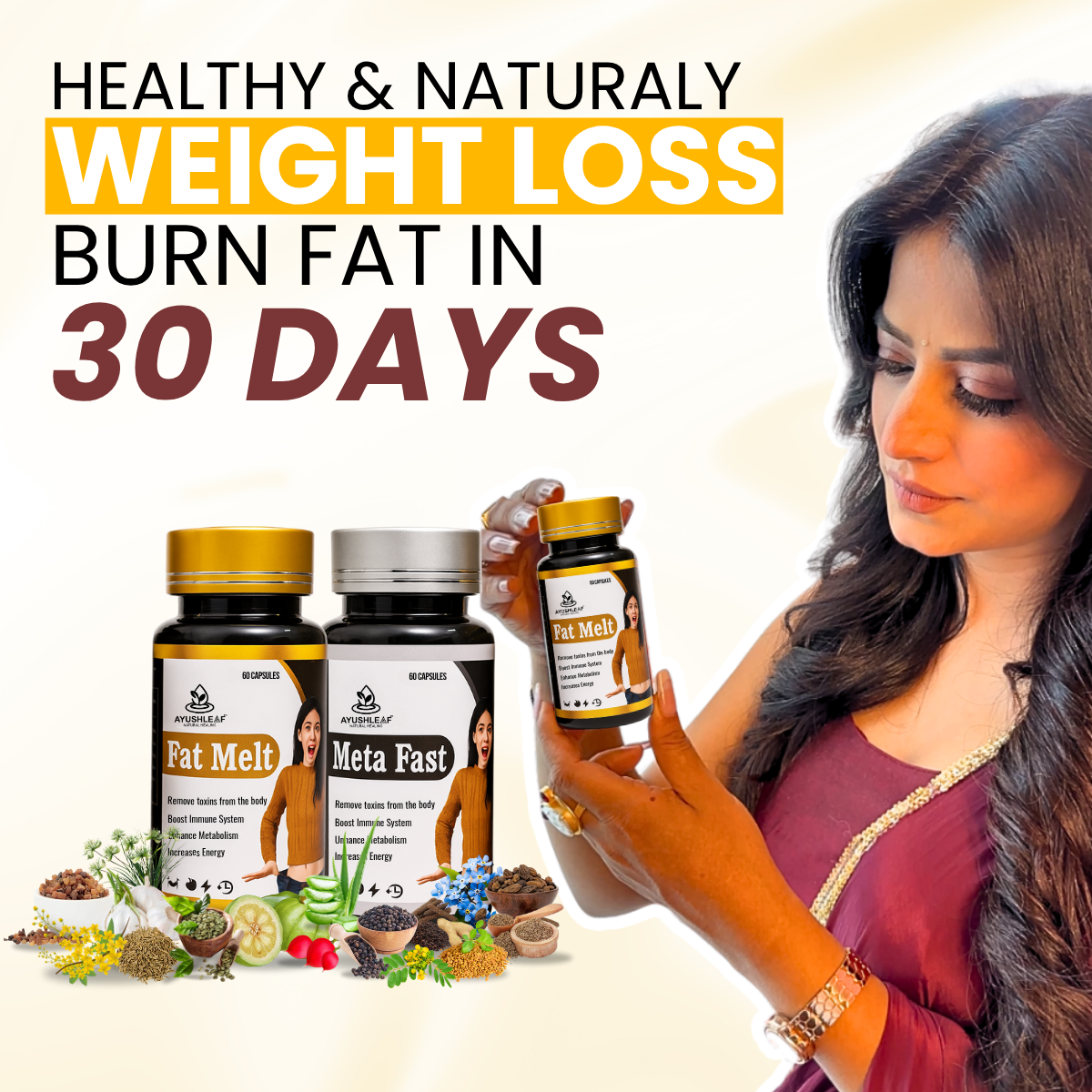 fat melt + meta fast capsules | weight loss (combo pack)