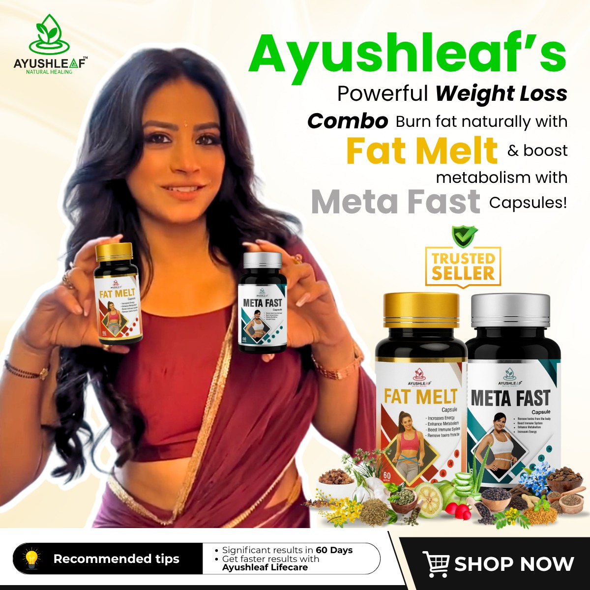 Fat Melt + Meta Fast Capsules | Weight Loss (Combo Pack)